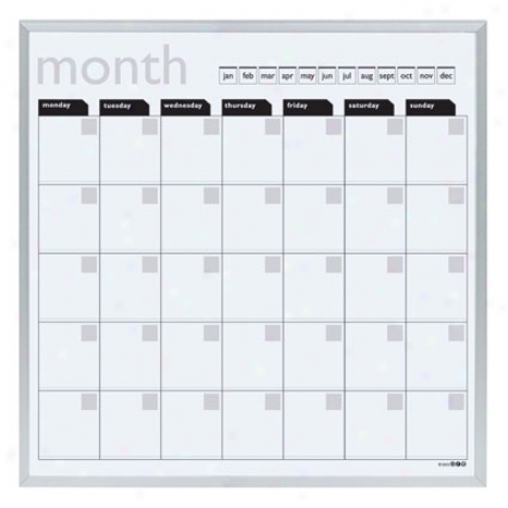 Magnetic Wall Calendar & Dry Erase Board By O.r.e. Originals - White