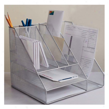 Mesh Desk Organizer Bt Design Ideas - Silver