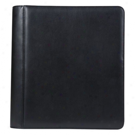 Monarch Simulated Leather Zipper Binder - Black