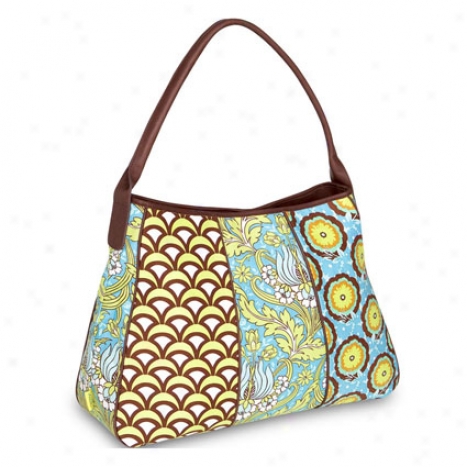 Opal Fashion Bag By Amy Butler - Temple Tulips Turquoise