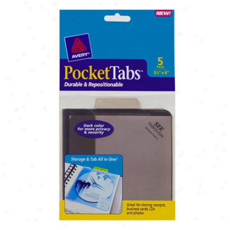 Pockettab - Cd Size - Gray, Taupe - 5 Pack