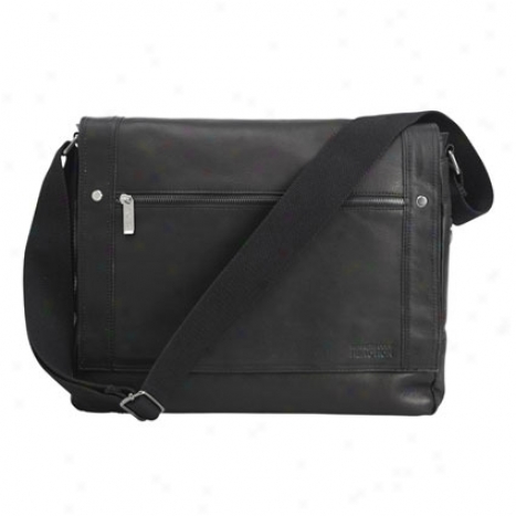 Reaction Kenneth Cole Busi-mess Essentials Leather Messenger Bag - Black