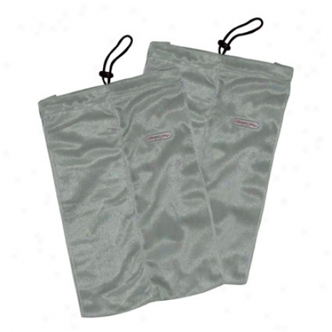 Set Of 2 Shoe Bags - Gray Fleece