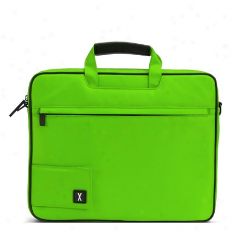 Slim Convertible Laptop Bag Nylon By Bjx - Electric Green