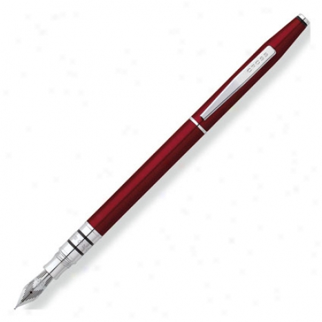 Spire Jet Pen Med Pt Personalized ByC ross - Titian Red Lacquer