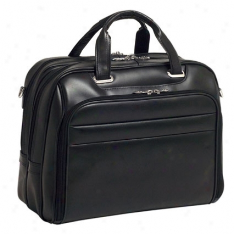 Springfield Leather Fly-through Checkpoint-friendly 17 Inch Laptop Case By Mcklein - Black