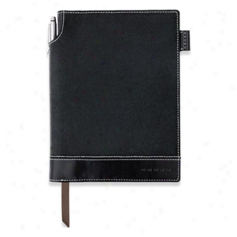 Textured Journal W/ Pen Meddium By Cross - Black