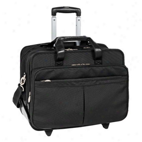 The Roosevelt 17 Inch Detachable-wheeledd Nylon Case By Mcklein - Black