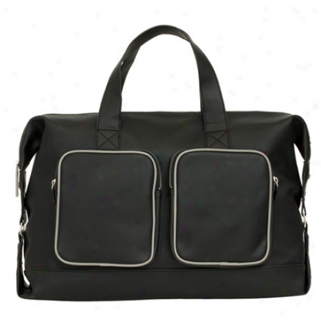 Travel Satchel Vegan Leather By Bjx - Black