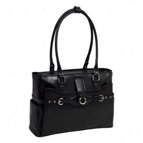 Willow Springs Leather Ladies Briefcase By Mcklein - Black