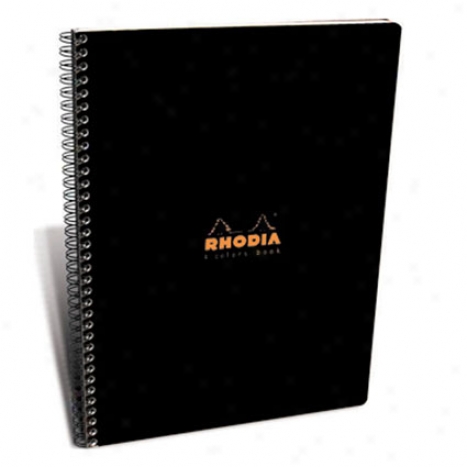 Wirebound 4 Color Book 9 X 11 /34 By Rhodia - Black