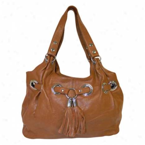 Zara Leather Tote Bag By Donna Bella Designs - Tan