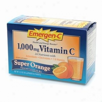 Alacer's Emergen-c 1000mg Vitamin-c Energy Booster Super Orange 30pkt