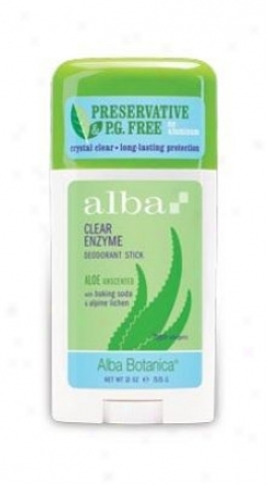 Alba's Deodorant Stick Unscented Aloe Vera 2.5oz