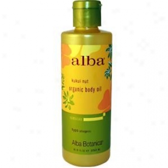 Alba's Kukui Nut Organic Body Oil 8.5oz