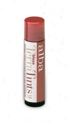 Alba's Lip Balm Terratint Spf18 Blaze .15oz Stick