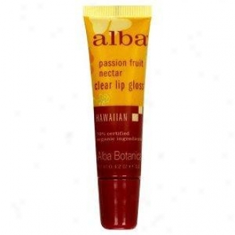 Alba's Lip Gloss Passion Fruit Nectar Clear 0.42oz