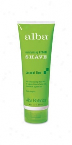 Alba's Shave Cream Coconut/lime 8oz