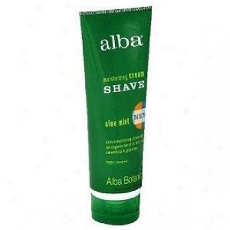 Alba's Shave Moisturizing Cream Aloe Mint 8oz