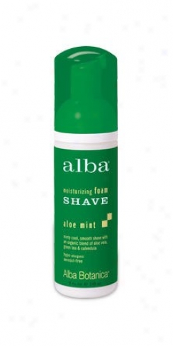 Alba's Shave Moisturizing Foam Aloe Mint 5oz