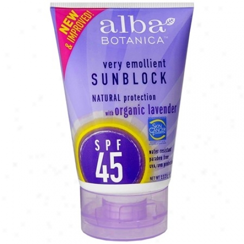 Alba's Sunscrden Spf 30 Lavendar 4oz