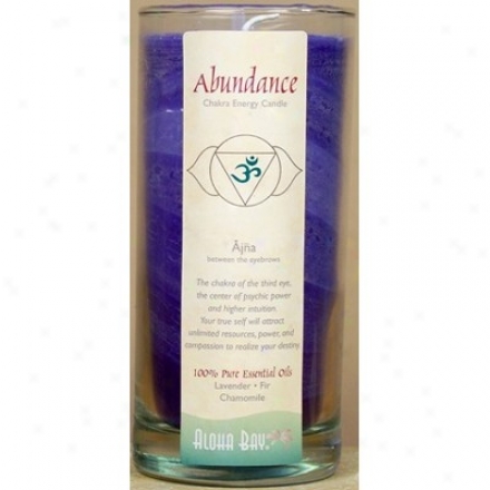 Aloha Bay's Candle Chakra Energy Jar Scented Abundance/indigo 11oz