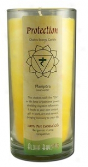 Aloha Bay's Candle Chakra Jar Scented Protection/yellow 11oz