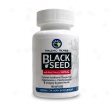 Amazing Herbs Black Seed & High Potenc Garlic 100 Capsules