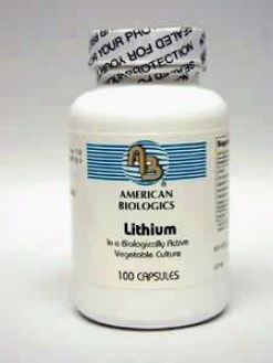 American Biologic Lithium 50 Mcg 100 Caps