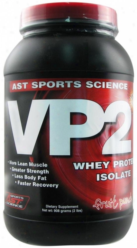 Ast Sport's Vp2 Whey Protein Isolate Fruit Punch 2lb