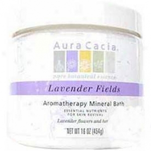 Aura Cacia's Mineral Bath Lavendar Fields 16oz