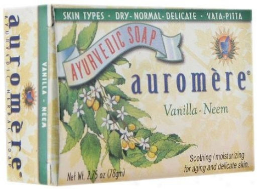 Auromere's Soap Vanilla Neem Ayurvedic Bar 2.75oz