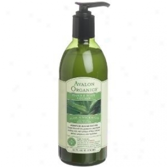 AvalonO rganic's Hand & Bodyy Lotion Aloe Unscented 12 Fl Oz