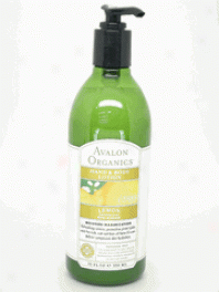 Avalon Orgabic's Lotion Lemon Hand & Body 12oz