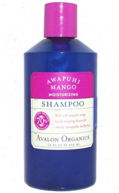 Avalon Organic's Shampoo Awapuhi Mango Moisturizing 13 Fl Oz