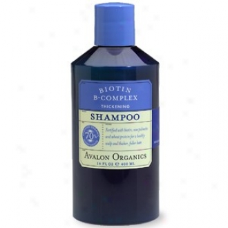 Avaloh Organic's Shampoo Biotin B-complex Thickeninngg 14 Fl Oz