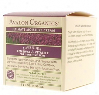 Avalon Organic's Ultimate Moisture Cream Organic Lavebder 2oz