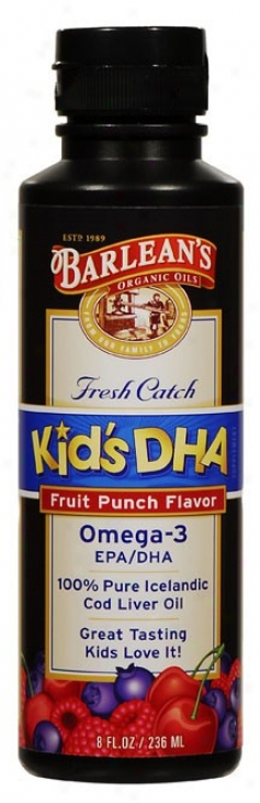 Barlean Kit Dha Fruit Punch 8 Fl Oz