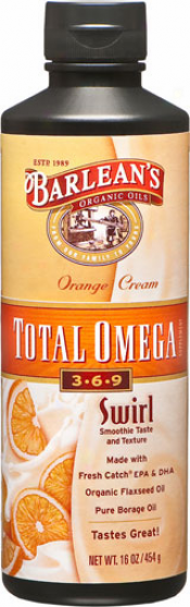 Barlean Omega Swirl Total Omega Vegan Orange Cream 16oz