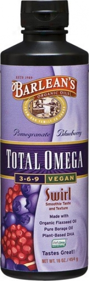 Barlean Omega Swirl Total Omega Vegan Pomegranate/blueberry 16oz