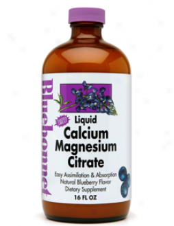 Bluebonnet's Mellifluous Calcium Magnesium Citrate Blueberry Flavor Fluid 16o