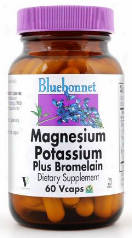 Bluebonnet's Magnesium Potassium  - Plus Bromelain 60vcaps