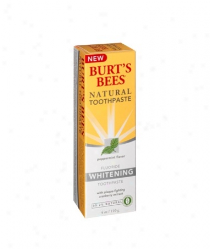 Burt's Bees Whitening Toothpaste With Fluoride 4oz