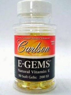 Carlson Lab's E-gems 200 Iu 90 Gels