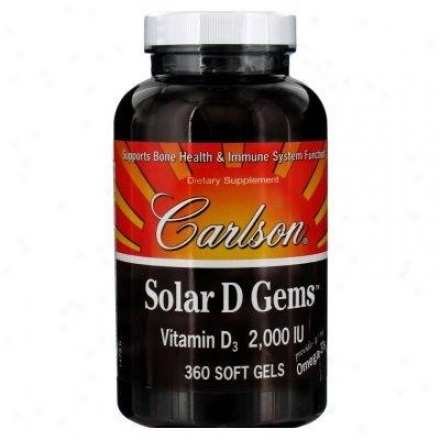 Carlson's Solar D Gems Vitamin D3 2000iu 360sg