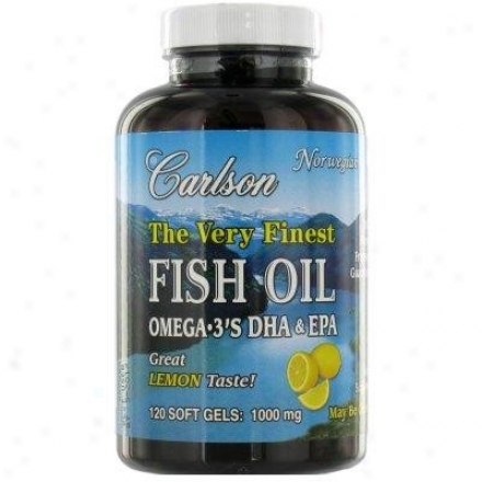 Carlson's Very Finest Norwegian Fish Oil Lemon Flavor 120sg