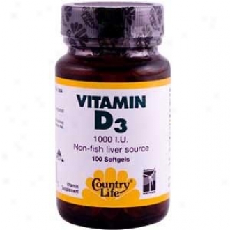 Country Life's Biochem Vitamin D3 1000 I.u. (non-fish Liver Source) 100 Sg