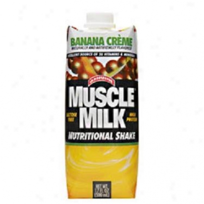 Cytosport's Muscle Milk Rtd Banana Cream Milk 12/17oz
