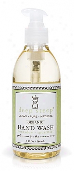 Deep Steep's Honeydew Spearmint Organic Liquid Hand Wash 9oz