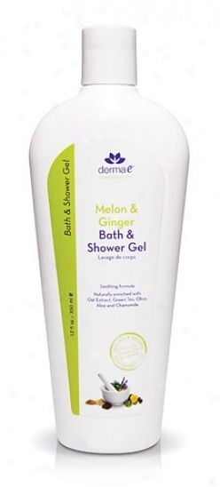 Derma-e's Bath & Shower Gel Melon & Ginger 12oz